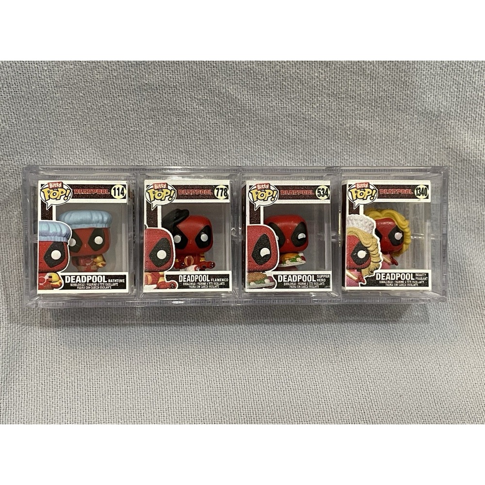 NEW Funko Bitty Pop Marvel Deadpool Set - Bathtime Flamenco Supper Hero Pageant